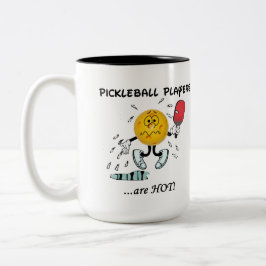 Pickleball Spieler sind heiß Zweifarbige Tasse