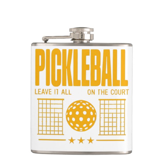 Pickleball Spirit - Verlass alles auf dem Gericht Flachmann (Vorderseite)