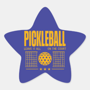 Pickleball Spirit - Verlass alles auf dem Gericht Stern-Aufkleber