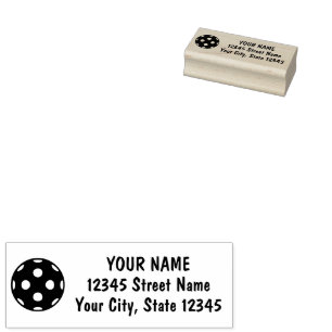 Pickleball-Sport-Logo benutzerdefinierte Rücksende Gummistempel