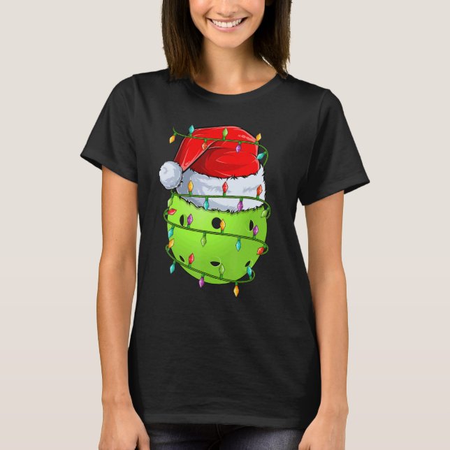 Pickleball Sports Xmas Lights Pickleball Christma T-Shirt (Vorderseite)