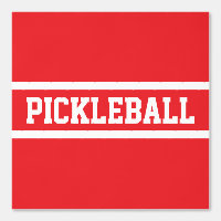 PICKLEBALL Sporty Fett Bright Red White Stripes