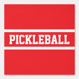 PICKLEBALL Sporty Fett Bright Red White Stripes Tapete