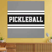 PICKLEBALL Sporty Schwarz-weiß Gray Racing Streife