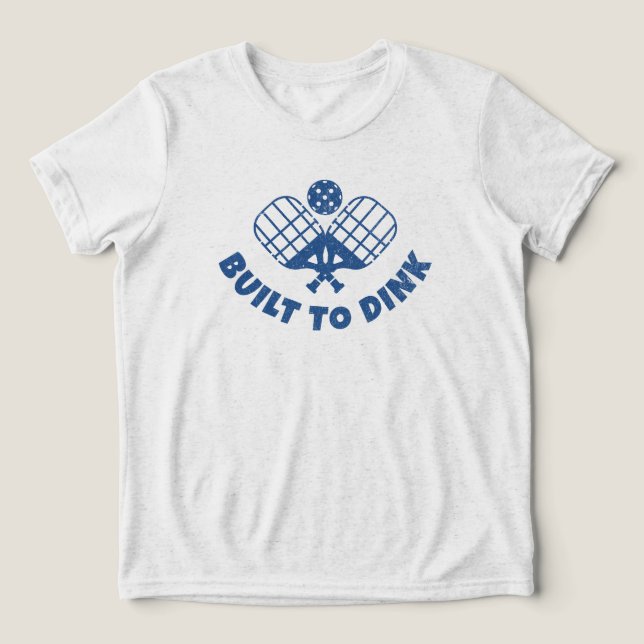 Pickleball Sprichwort Funny Tri-Blend Shirt (Design Vorderseite)