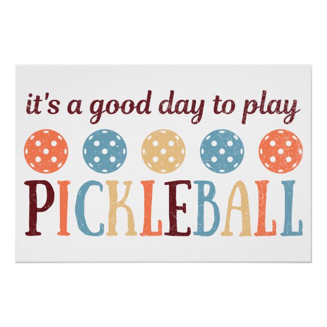 Pickleball Sprichwort Funny Zitat Poster (Vorderseite)