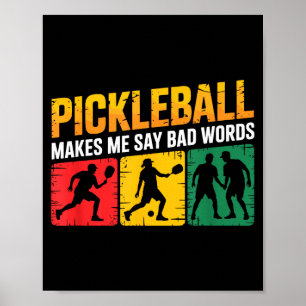 Pickleball-Spruch lustiger Humor für engagierte Li Poster