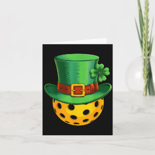 Pickleball St. Patricks Day irischer Kleeblatt Karte