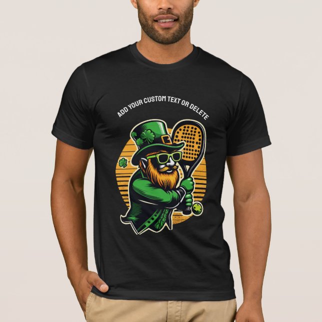 Pickleball St. Patrick's Day Paddleball Sport T-Shirt (Vorderseite)