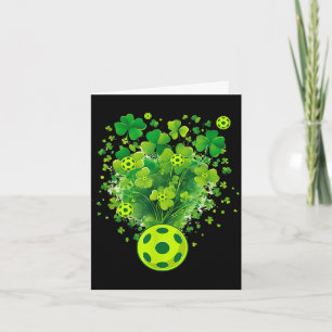 Pickleball St. Patricks Day Shamrock Klee Karte