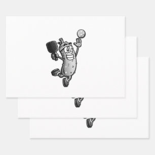Pickleball-Star Geschenkpapier Set