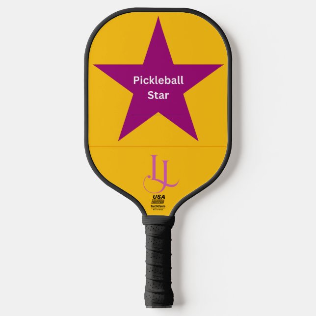 Pickleball Star Lila & Rosa Paddle (Vorderseite)