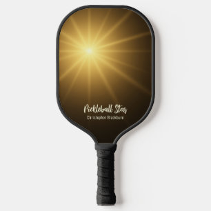 Pickleball Star Moderner Cooler Name Mit Monogramm Schläger