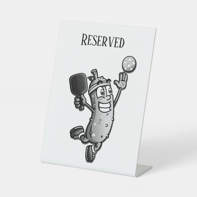 Pickleball Star vorbehalten Sockelschild (Vorderseite)