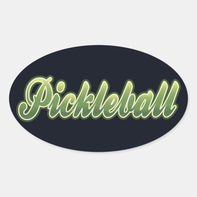 Pickleball-Sticker Ovaler Aufkleber (Vorderseite)