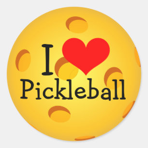 PICKLEBALL STICKERS - "I Liebe Pickleball"