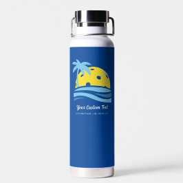 Pickleball Sun Palm Trees Personalisierter benutze Trinkflasche