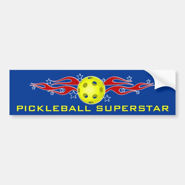 Pickleball Superstar-Autoaufkleber Autoaufkleber (Vorne)