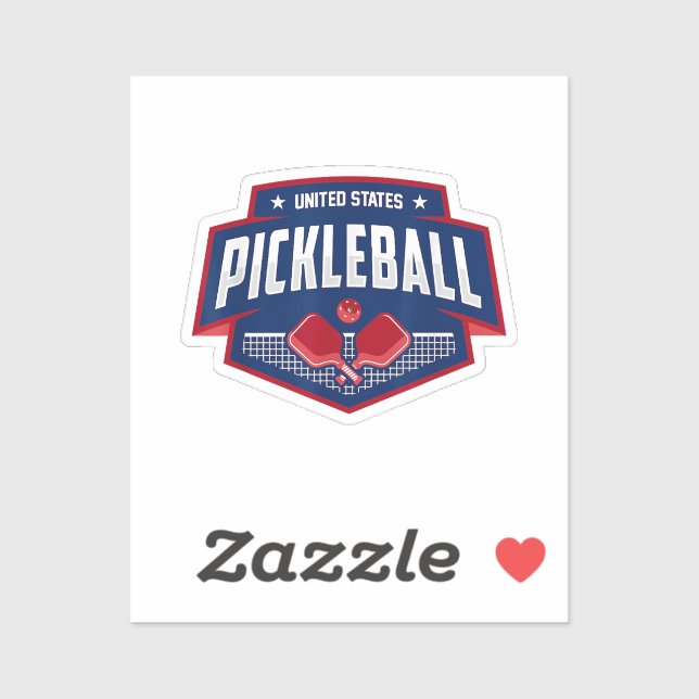 Pickleball Support Team Pickleball Player USA Aufkleber (Blatt)