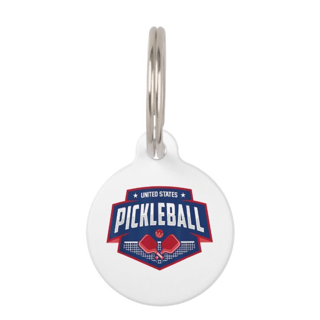 Pickleball Support Team Pickleball Player USA Haustiermarke (Vorderseite)