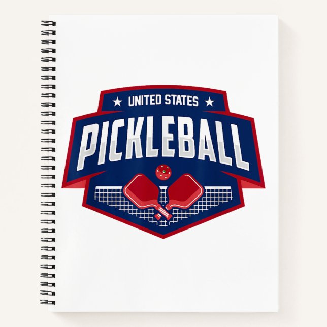Pickleball Support Team Pickleball Player USA Notizbuch (Vorderseite)