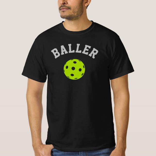 Pickleball T - Shirt - "BALLER" (Vorderseite)