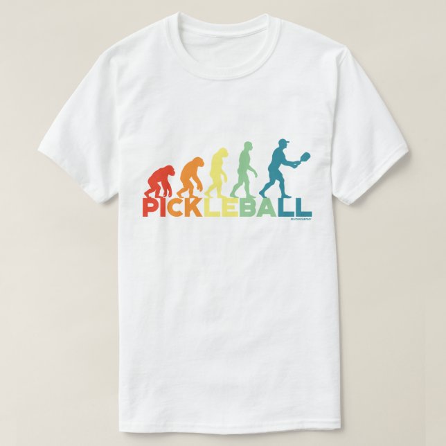 Pickleball-T - Shirt für Men Pickleball-Evolution (Design vorne)