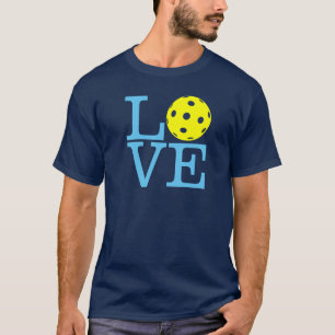 Pickleball T - Shirt: "LIEBE" Marine-Blau (Männer T-Shirt