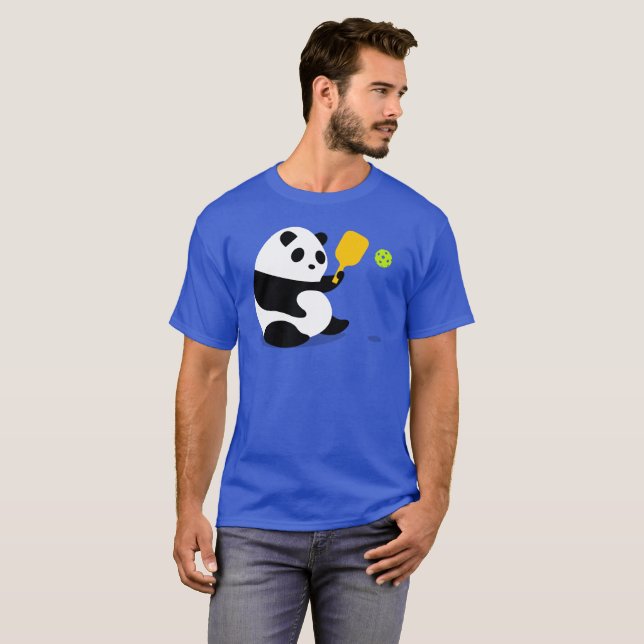Pickleball T - Shirt: "Pickleball Panda " T-Shirt (Vorne ganz)
