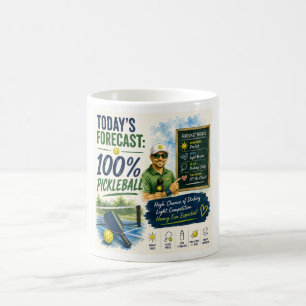 Pickleball Tagesleben Vorhersage Kaffeetasse