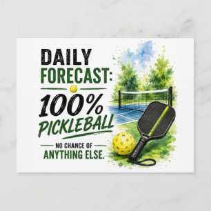 Pickleball-Tagesprognose Postkarte