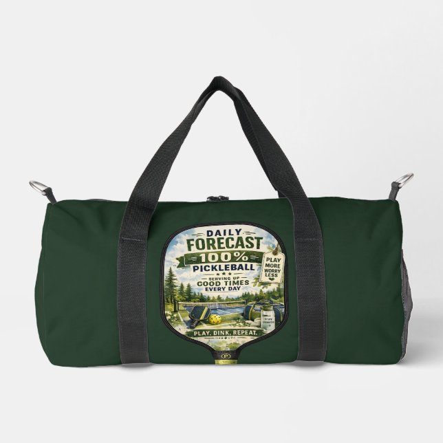 Pickleball Tagesvorhersage Duffle Bag (Vorderseite)