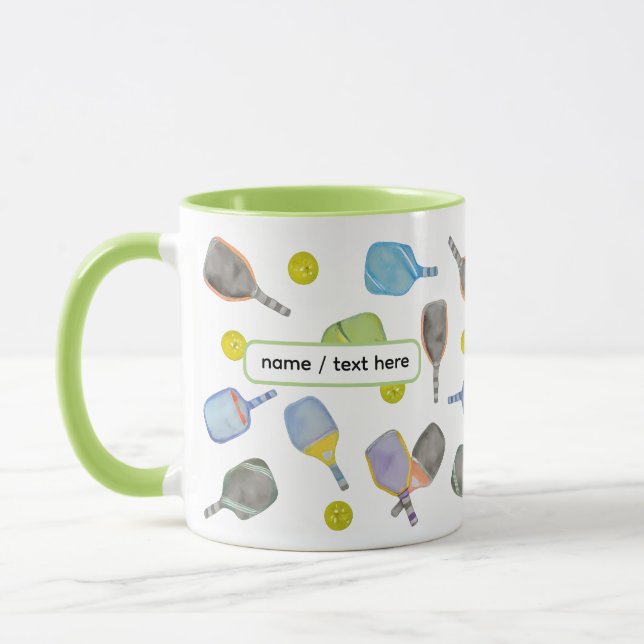 Pickleball-Tasse – Lustiges Paddle-Muster Tasse (Links)
