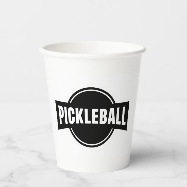 Pickleball-Tasse Pappbecher (Vorderseite)