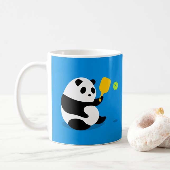 Pickleball Tasse: "Pickleball Panda " Tasse (Mit Donut)