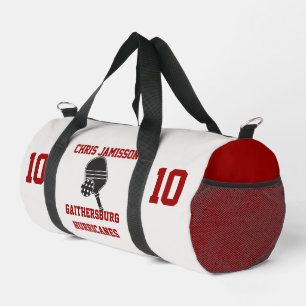 Pickleball-Team-Trainer-Spieler Weiß Rot Personali Duffle Bag