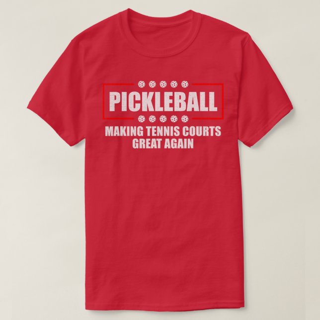 Pickleball Tennisplätze Groß und Klein T-Shirt (Design vorne)