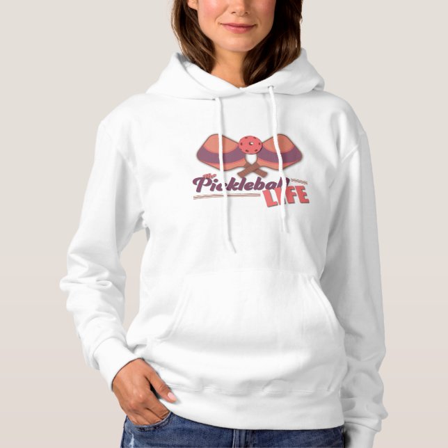 Pickleball-thematisches Hooded Sweatshirt (Vorderseite)