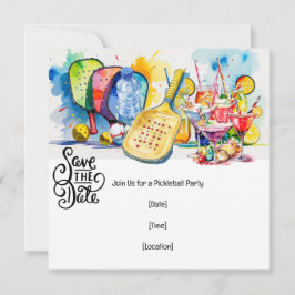 Pickleball-thematisches Party Einladung