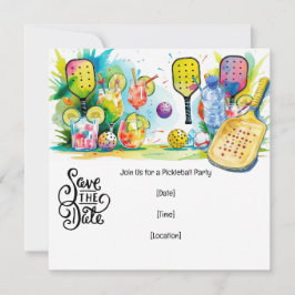 Pickleball-thematisches Party Einladung