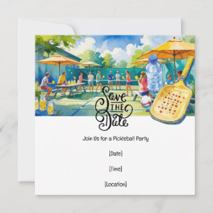 Pickleball-thematisches Party Einladung
