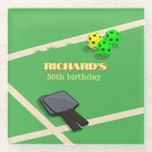 Pickleball Themed Sports Dining Geburtstagsparty Glasuntersetzer