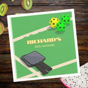 Pickleball-Themen-Sport-Dinking-Geburtstagsfeier Serviette