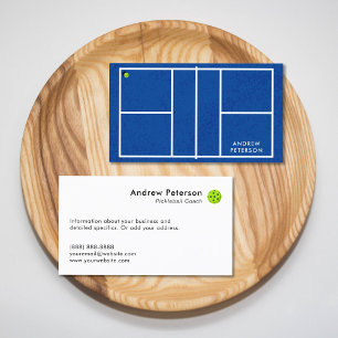 Pickleball-Trainer Blue Court Visitenkarte