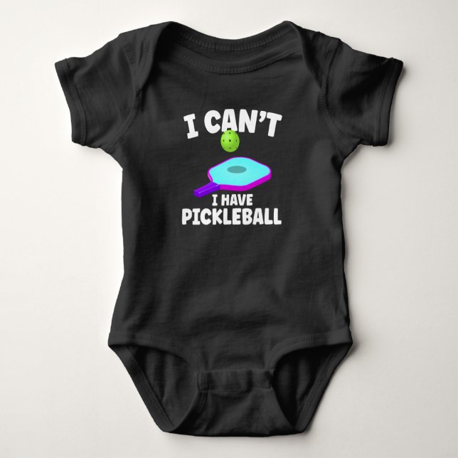 Pickleball Training Joke Pickleball Player Baby Strampler (Vorderseite)