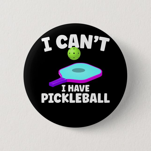 Pickleball Training Joke Pickleball Player Button (Vorderseite)