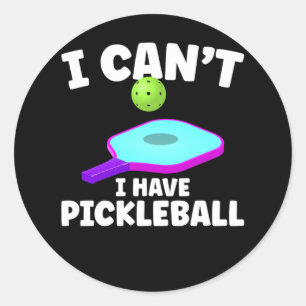 Pickleball Training Joke Pickleball Player Runder Aufkleber
