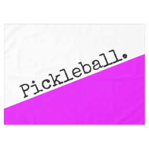 PICKLEBALL Tropenrosa, weißer, schlanker Farbblock Tischdecke