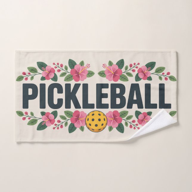 Pickleball Tropical Graphic Vacation Handtuch (Handtuch)