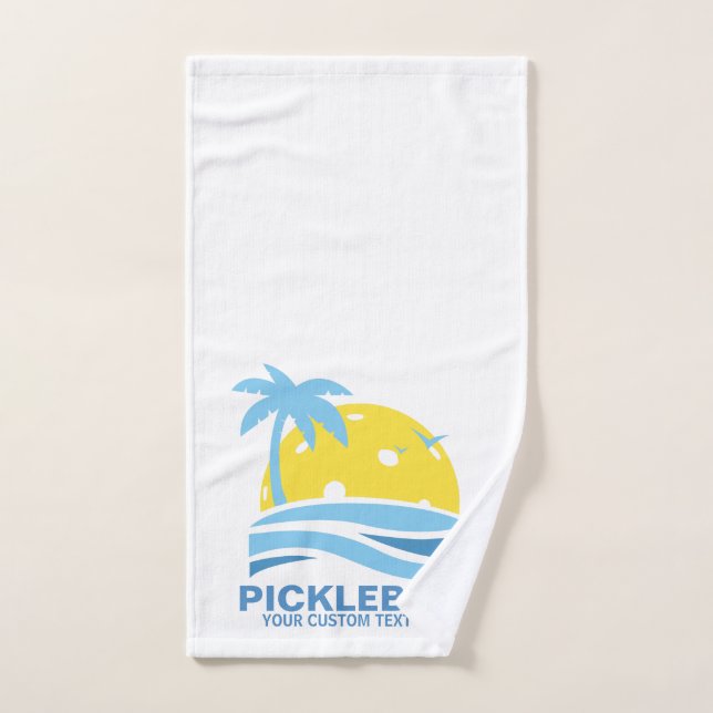Pickleball Tropical Palm Tree Sun Ihren benutzerde Handtuch (Handtuch)